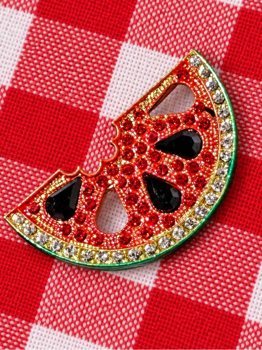 Sparkling Watermelon Brooch